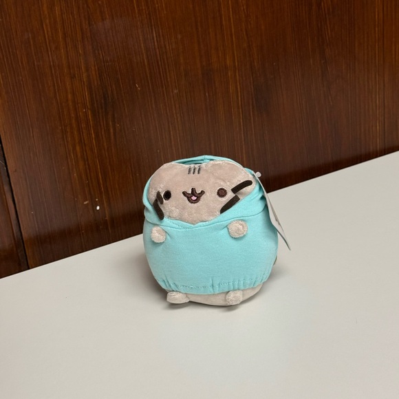 Pusheen The Cat with Teal Hoodie Plush 5” - Picture 4 of 14